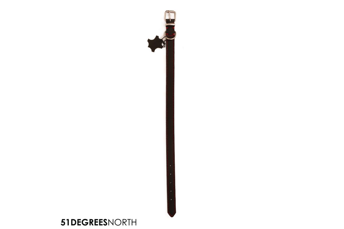 Milano - collar - contrast - black - 10mm x 32cm