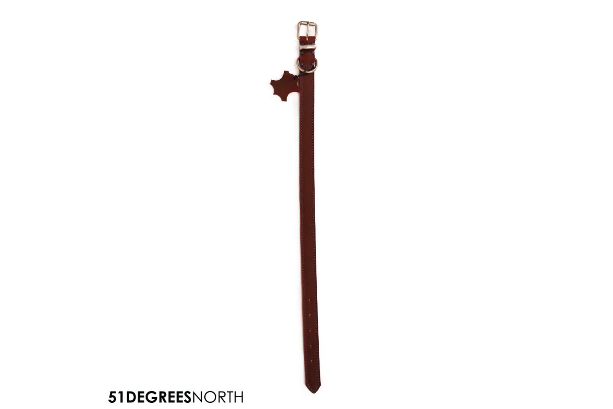 Milano - collar - contrast - burgundy - 10mm x 32cm