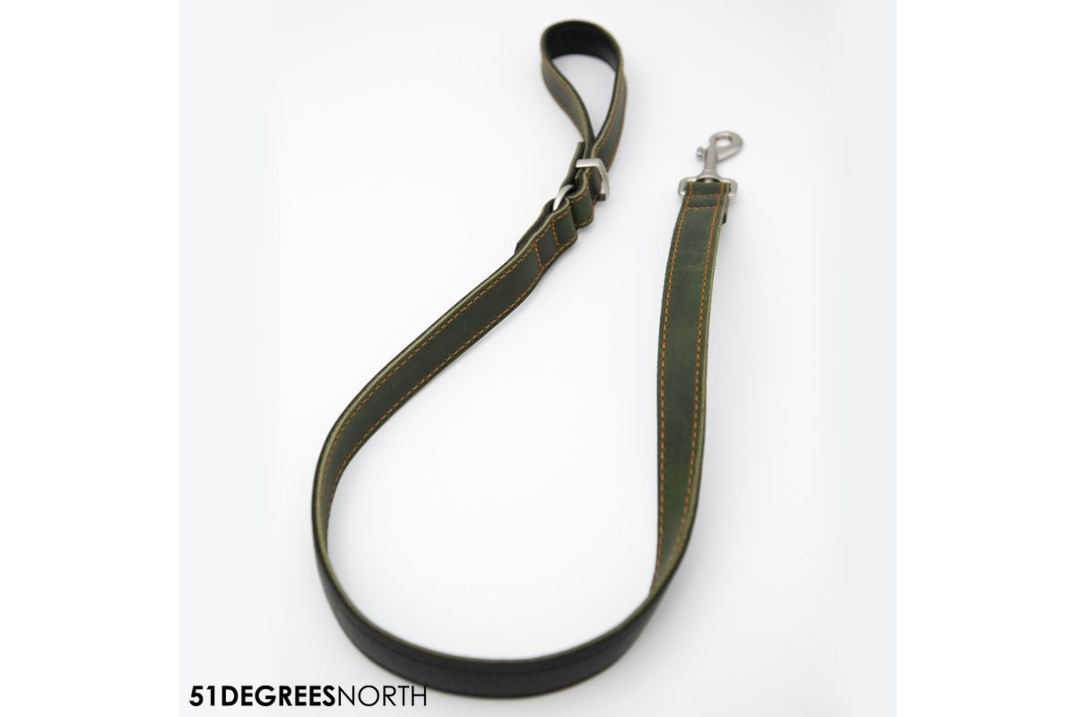 Milano - leash - contrast - green - 12mm x 120cm