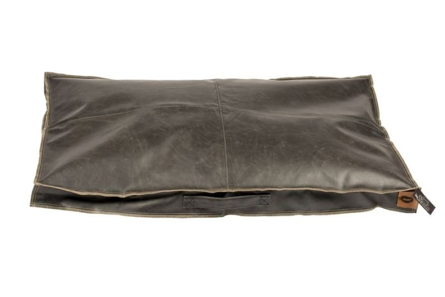 Leatherette block kussen Siesta caviar/zwart