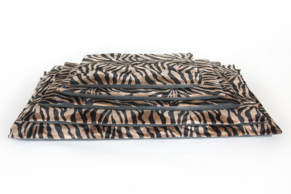 Losse hoes voor Comfort benchkussen bonfire zebra zw/bruin