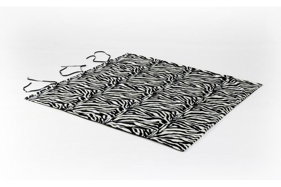 Foulard / auto kleed bonfire zebra zwart/wit