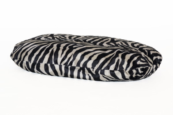 Losse hoes hondenkussen Ovaal zebra zwart/wit