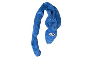 Pluche cobra met touw XL blauw