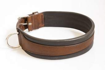 Hondenhalsband extra breed bruin