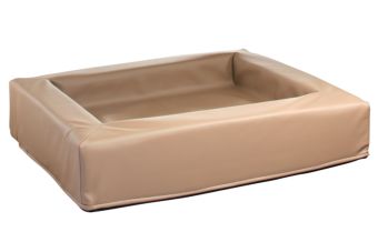 Hondenmand Comfort leatherlook lever