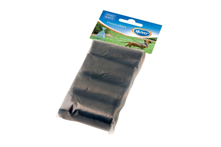 Poepzakjes rol 4x 20st zwart