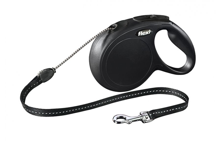 Flexi new classic touw m/8m zwart