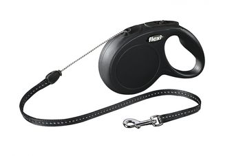 Flexi new classic touw s/8m zwart