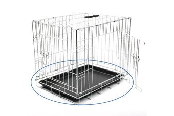 Bodemschuif plastic voor hondenbench